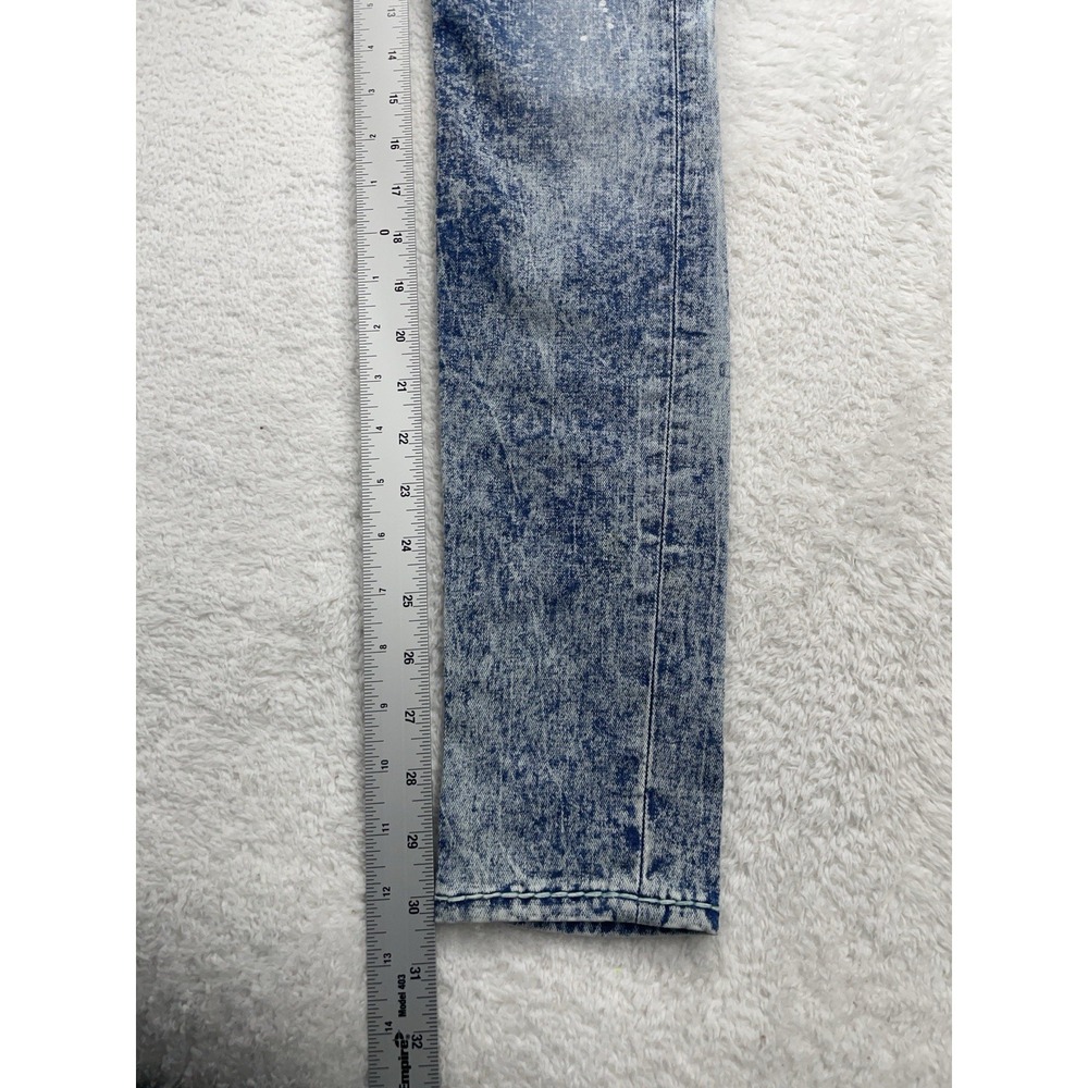 True‎ Religion Jeans Womens 25 Casey Skinny Denim Blue Acid Wash Zip Pants 25x30 - Picture 3 of 9